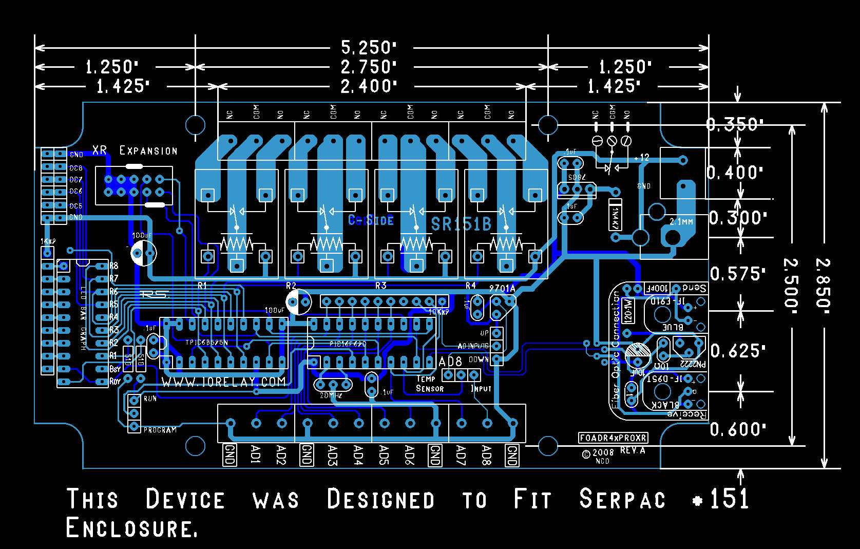 National Control Devices Fiber Optic Relay Controller 4Channel 10 Amp