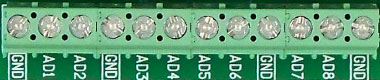 A/D Inputs allow you to read any sensor from 0-5 volts