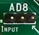 A/D 8 or Temperature Sensor Jumper