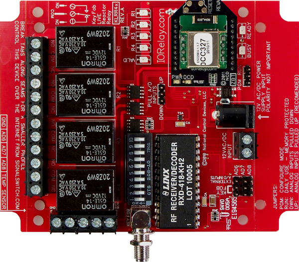 Keyfob Controlled Reactor Relay Controller
