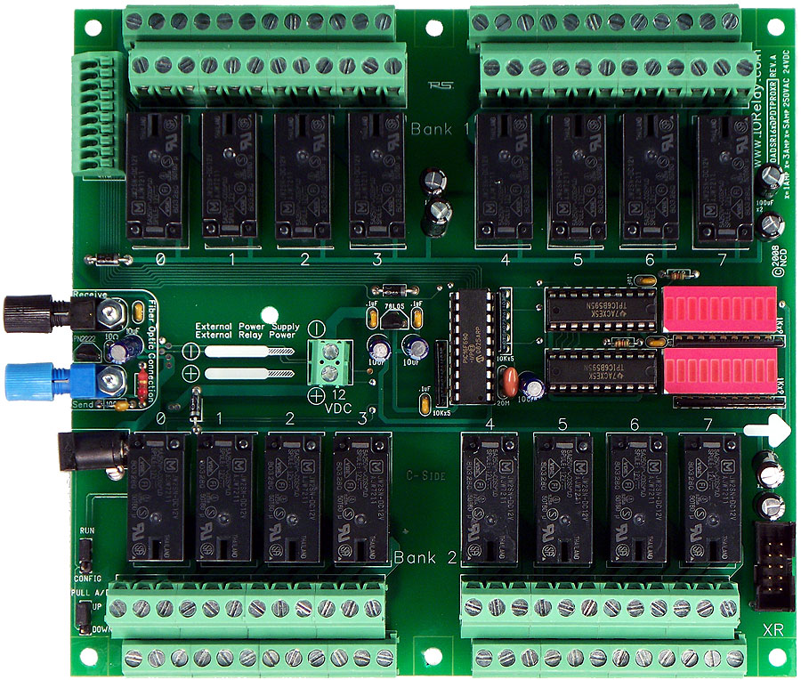 National Control Devices Fiber Optic Relay Board 16Channel 3 Amp DPDT