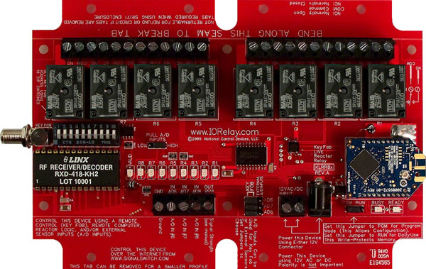 Keyfob Controlled Reactor Relay Controller