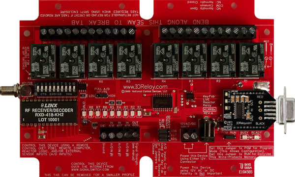 Keyfob Controlled Reactor Relay Controller