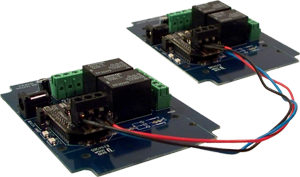 Connect the two boards up to 1000' feet with RJ11 Cable