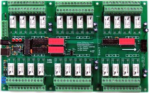USB Relay with DPDT Relays Installed