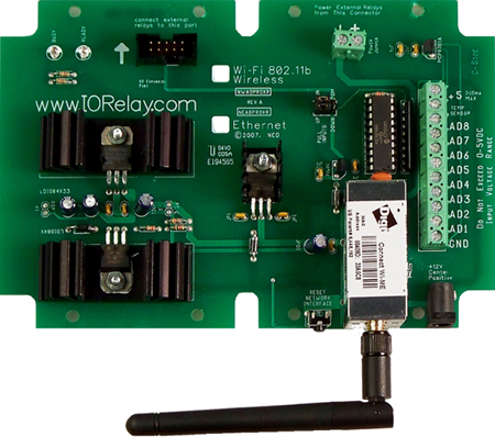 Wi-Fi 802.11b Relay Controller + 8-Channel A/D Converters Board NEADPROXR