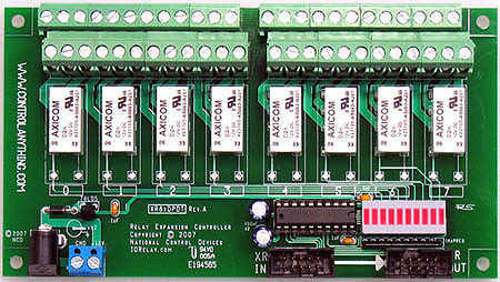 8-Channel 1A DPDT Expansion Relay Controller